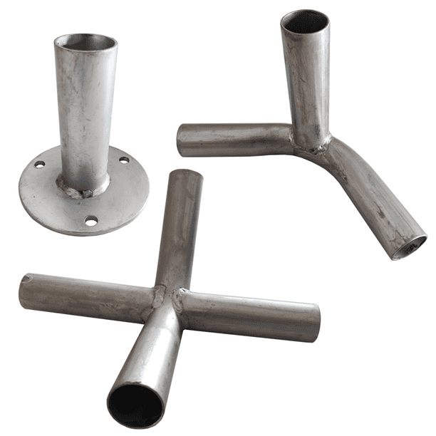 4 WAY 12LEG CANOPY FRAME FITTINGS 3 WAY FOOT PAD COMBO FOR 1-3//8” SYSTEM